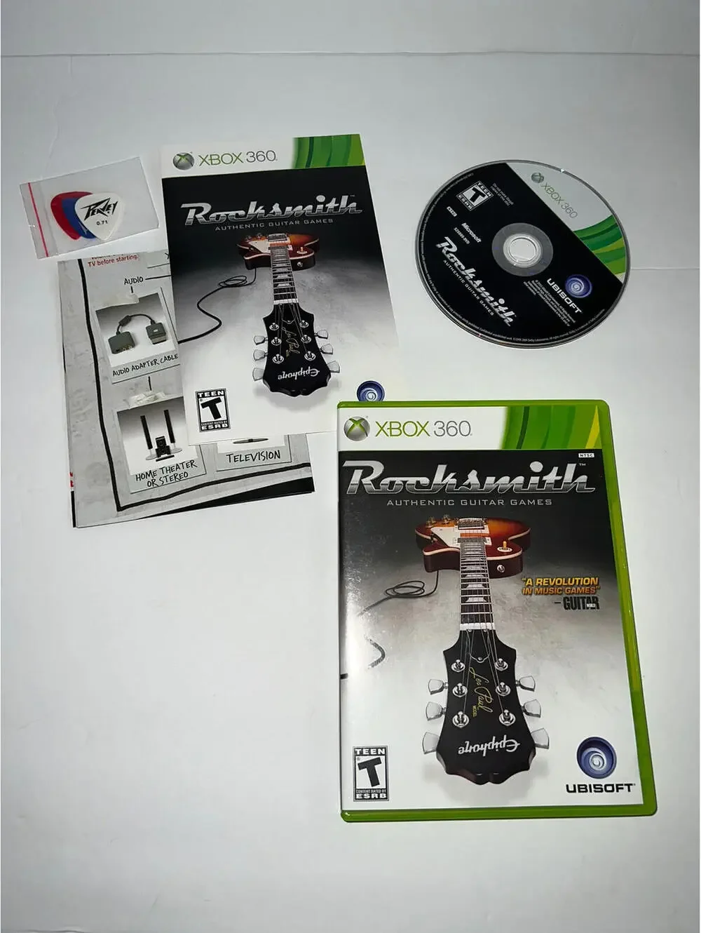 Rocksmith Guitar Games Microsoft Xbox 360 Complete Video with Manual And Pics